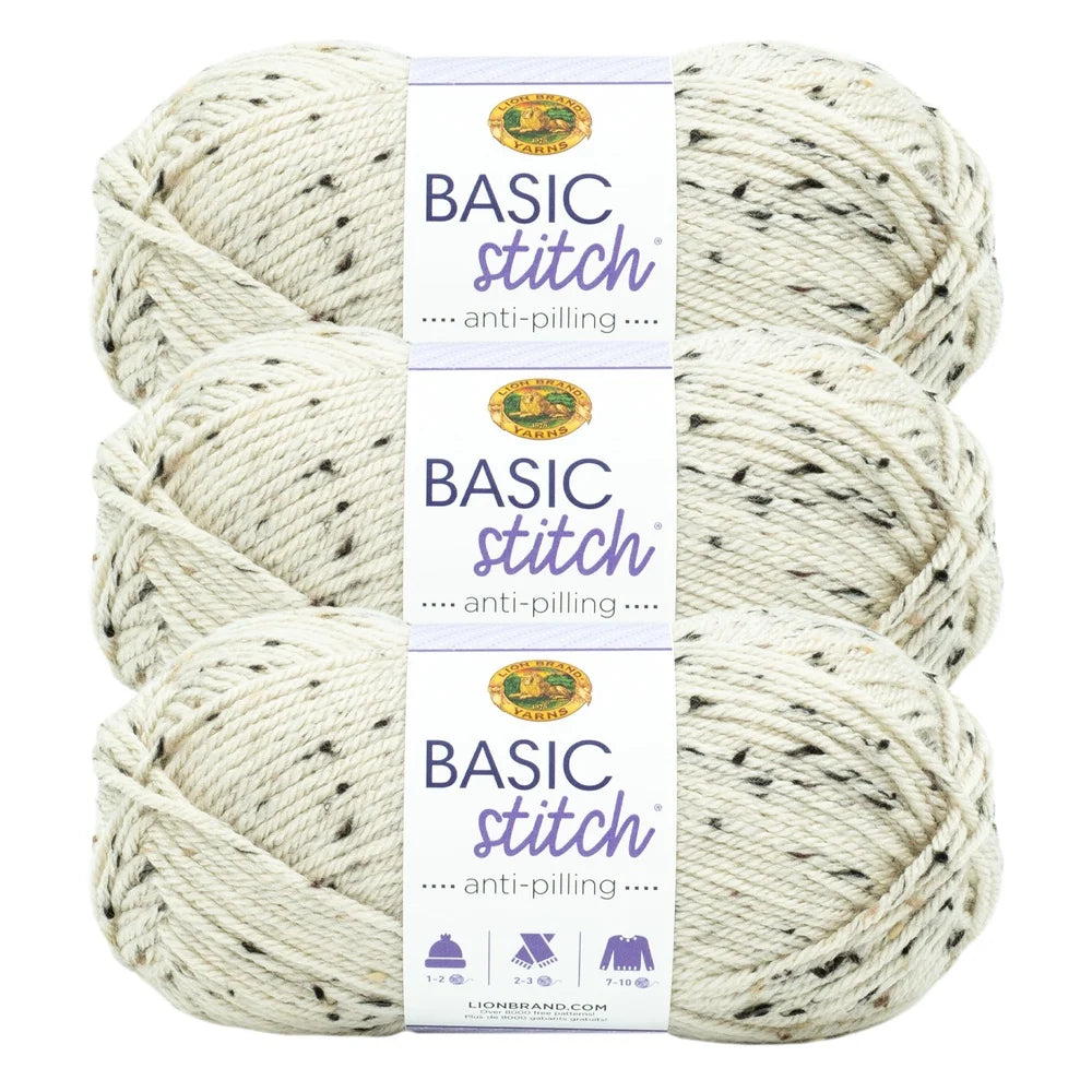 Lion Brand Basic Stitch Anti Pilling Yarn 3 Pack Washable