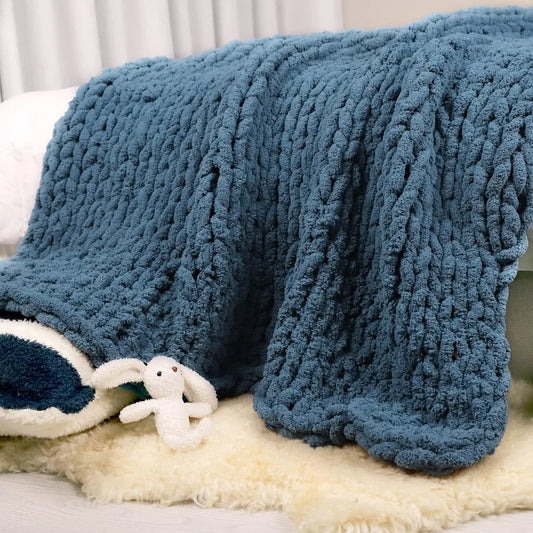 Guangdong Chunky Knit Throw Blanket Soft Fluffy Cotton