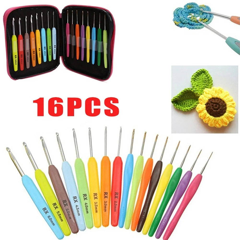 Hign-concerned Yarn Knitting Crochet Soft Grip Needles Kit
