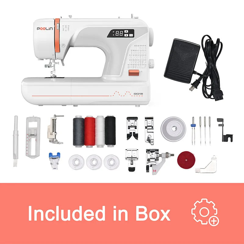POOLIN EOC2100 Computerized Sewing Machine 107 Stitches