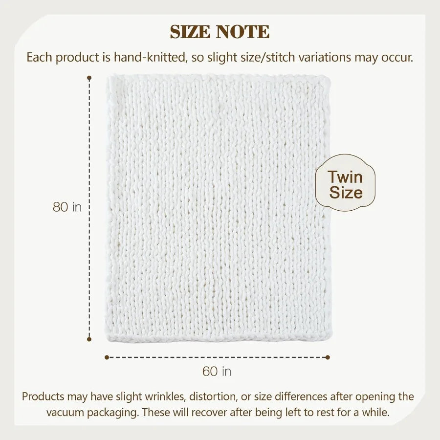 CN Guangdong Chunky Knit Throw Blanket Soft Chenille