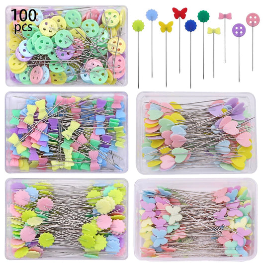 OZXHIXU Dressmaking Pins 100Pcs Embroidery Patchwork Tools