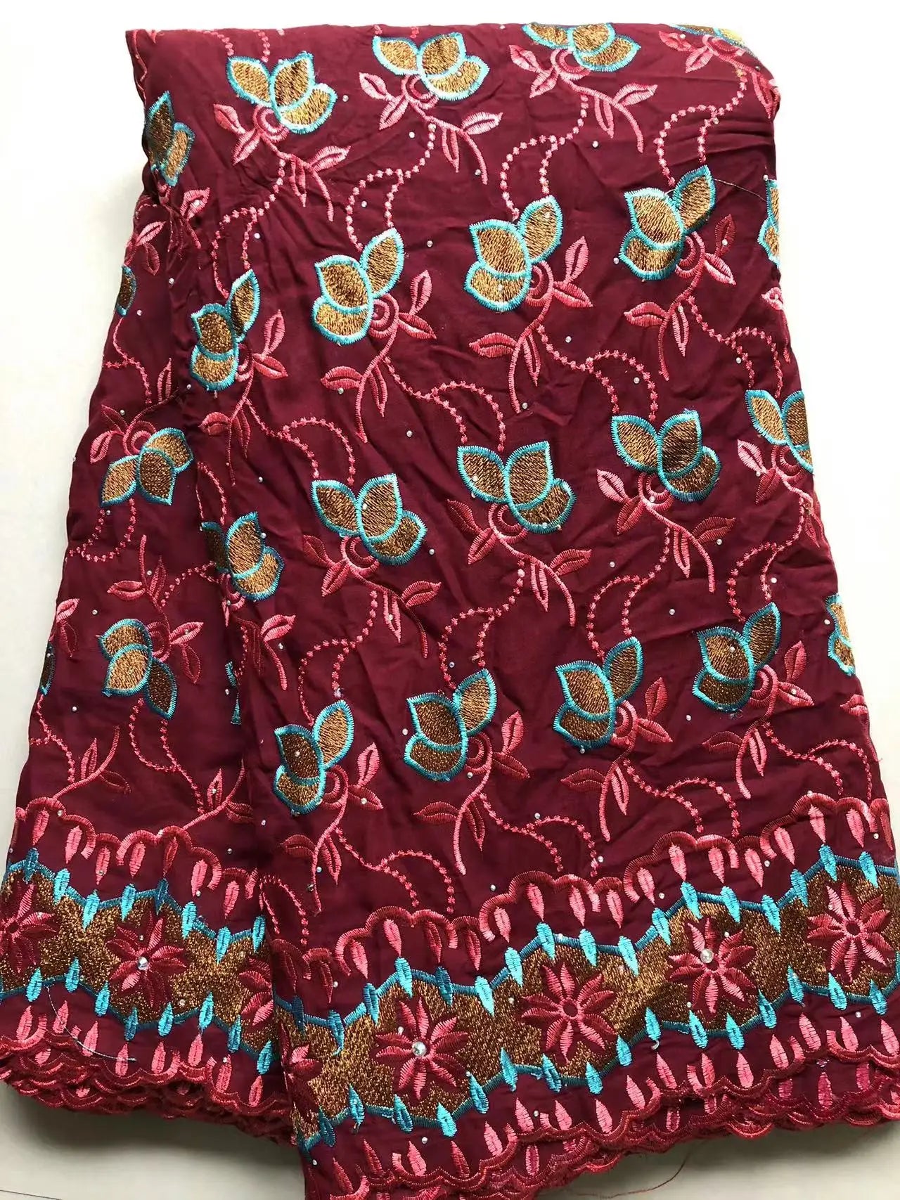 Guangdong Nigerian African Lace Fabric Swiss Voile Textile
