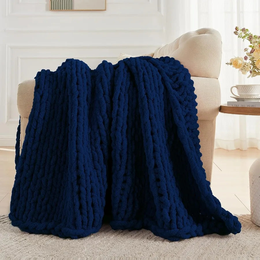 Guangdong Chunky Knit Throw Blanket Soft Chenille Cozy
