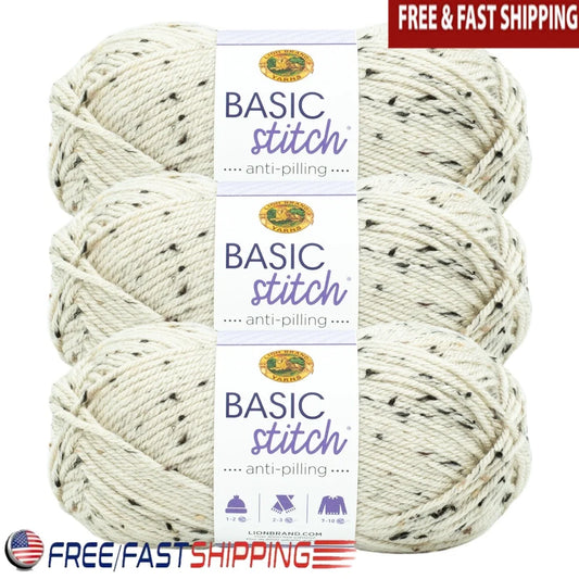 Lion Brand Basic Stitch Anti Pilling Yarn 3 Pack Washable