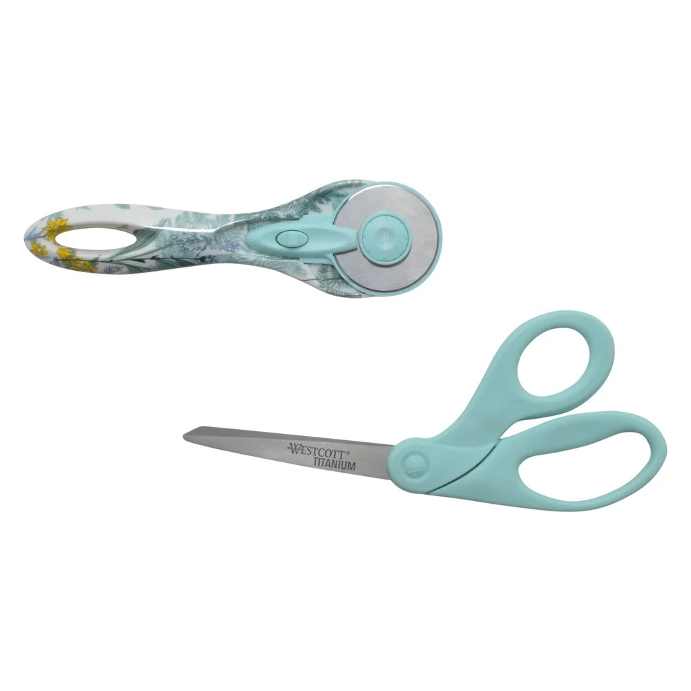 Westcott Sewing Scissor And Rotary Cutter Set 2 Pack