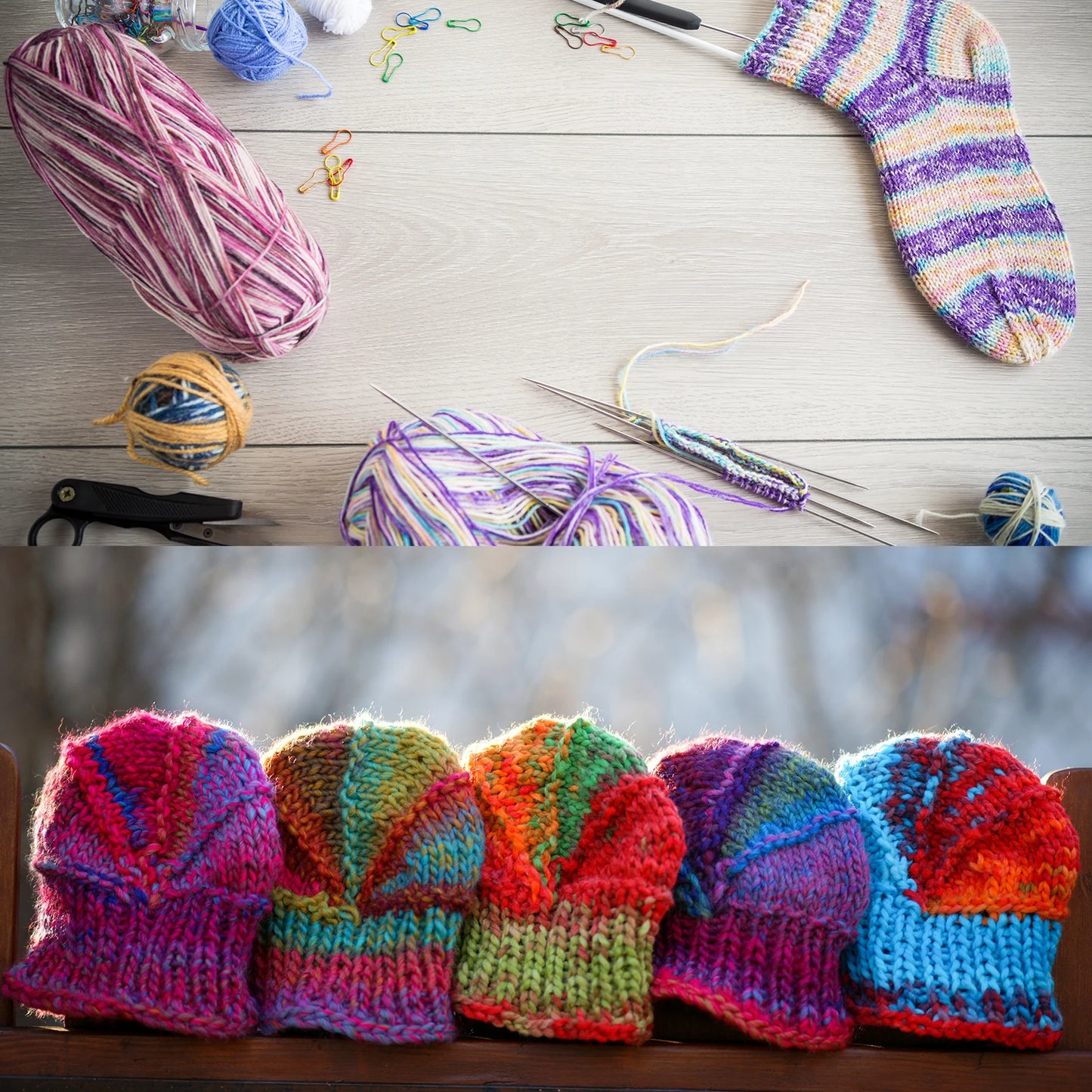 UXCELLCN Cotton Blend Yarn Five Pack For Crochet Projects