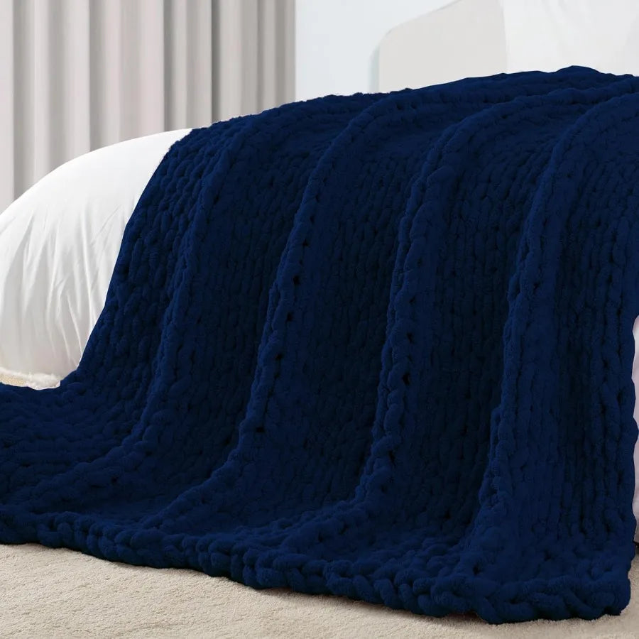 Guangdong Chunky Knit Throw Blanket Soft Chenille Cozy