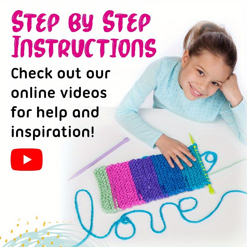 All In One Knitting Kit With Video Tutorials For Teens