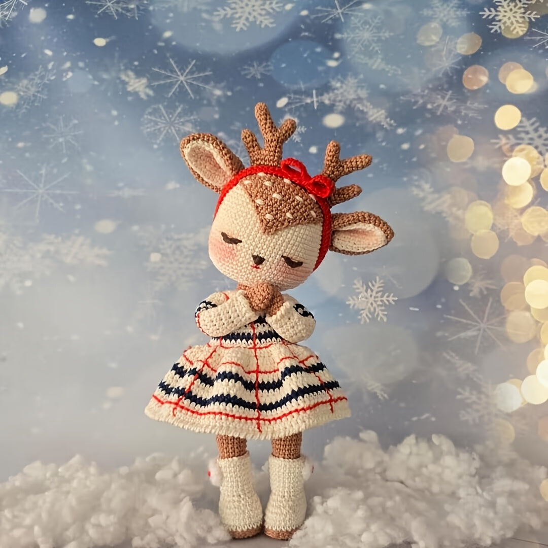 Complete Crochet Kit Deer Starry Night Elf Doll Yarn Guide