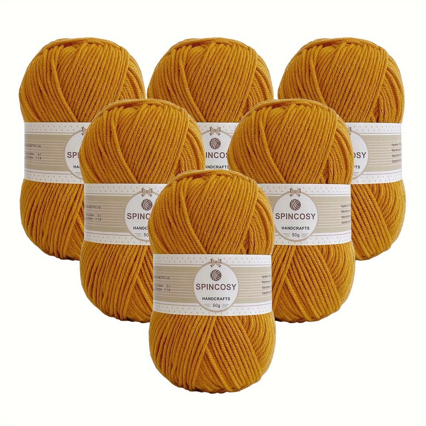 Six Pack 4 Layer Handwoven Crochet Yarn 100 Percent Acrylic