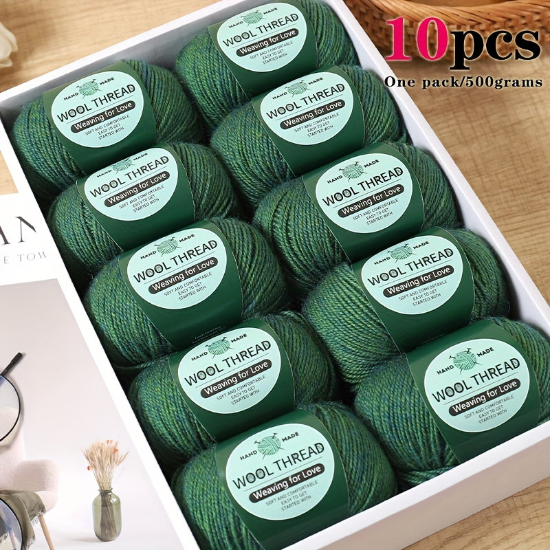 Australian Wool Yarn 10 Balls Pack For Knitting Crocheting
