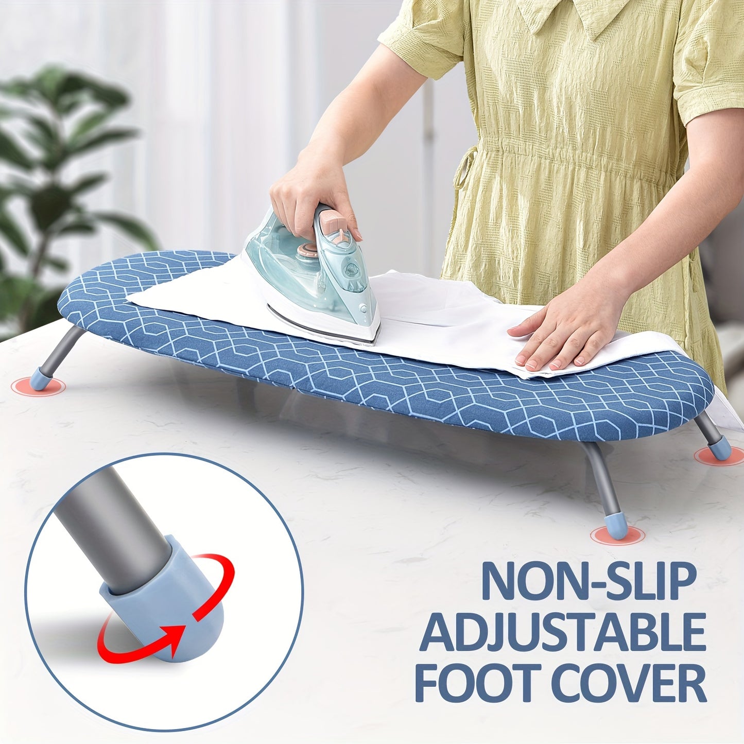 TOOLF Foldable Ironing Board With Heat Resistant Cover