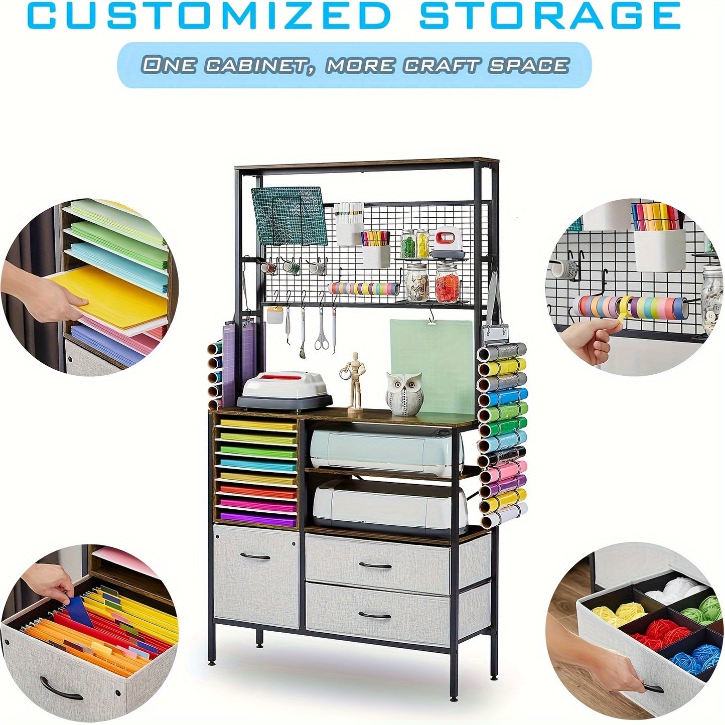 Craft Cabinet Organization And Storage For Craft Room