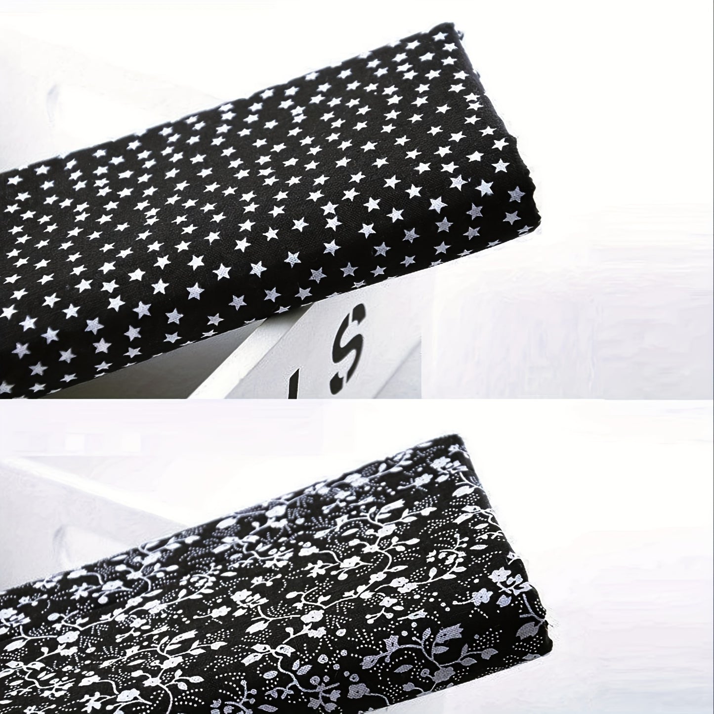 Floral Fabric Swatch Set 9 Pieces For Sewing And Crafting