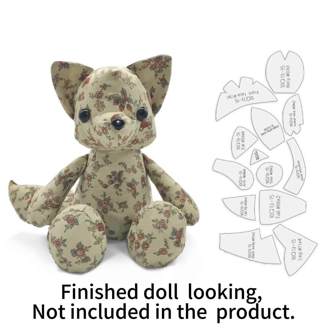 13pcs Fox Making PET Sewing Templates DIY Sitting Fox Shape Pattern Quilting Stencils Handmade Sewing Tools Template Handcrafted Decoration Birthday Holiday Gifts
