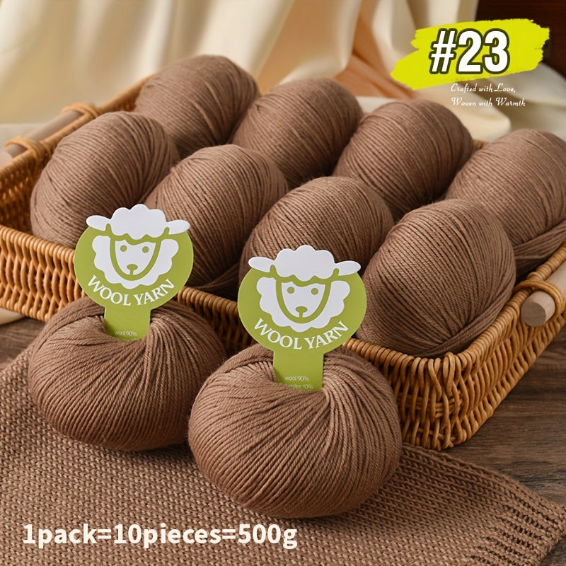 New Sheep Premium Wool Yarn 10 Balls 500g Knitting Kit