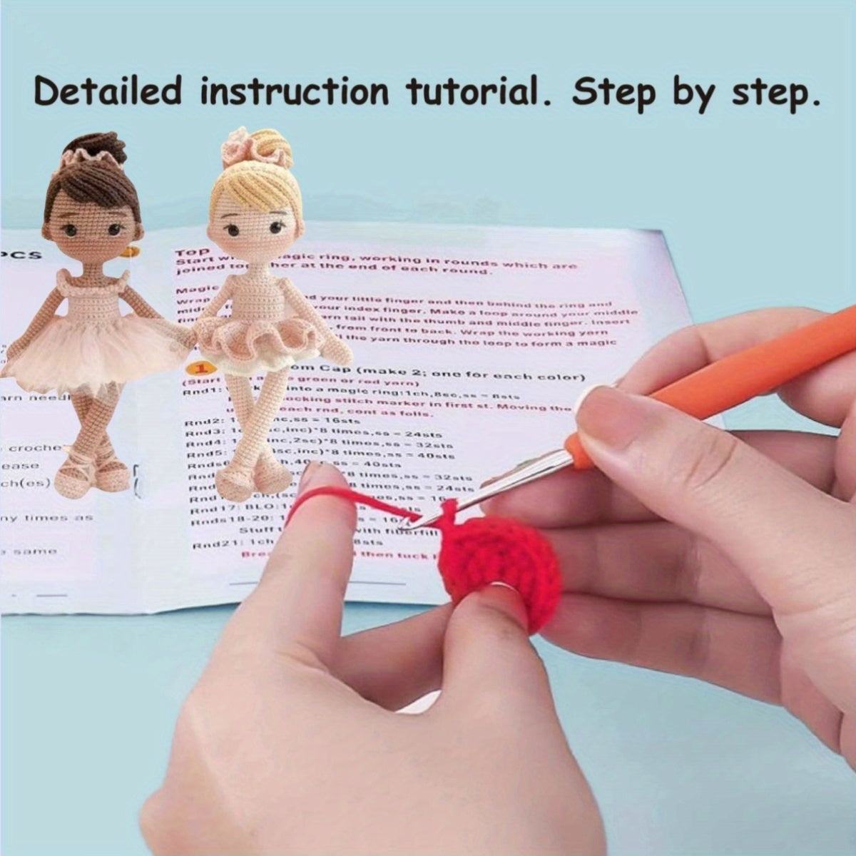 Beginner Crochet Kit For Dolls With Step Instructions