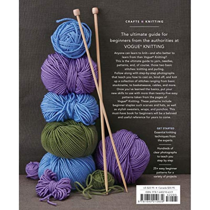 Vogue Knitting Learn to Knit Book for Absolute Beginners