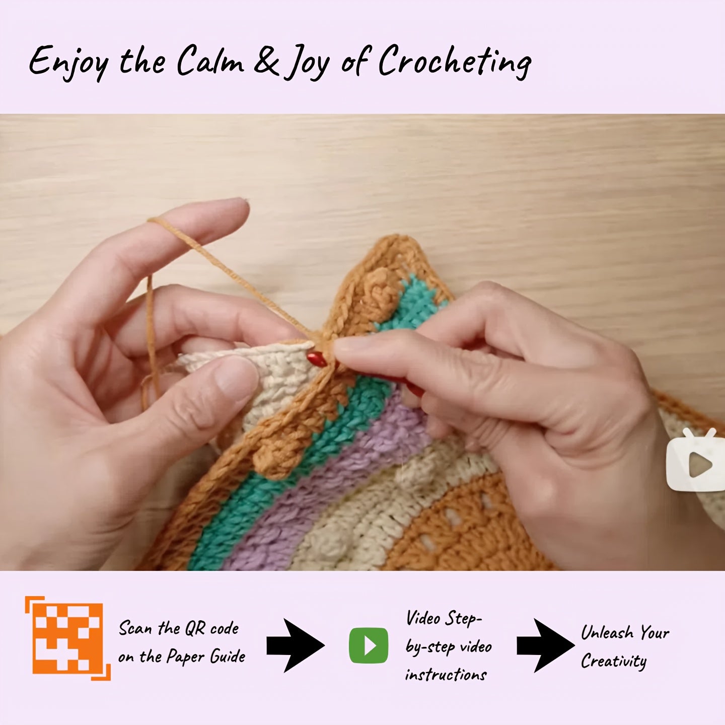 Boho Crochet Bag Making Kit With All Materials Included