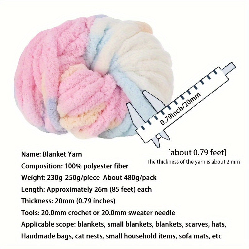 Thick Chenille Yarn For Handmade Projects And Blankets