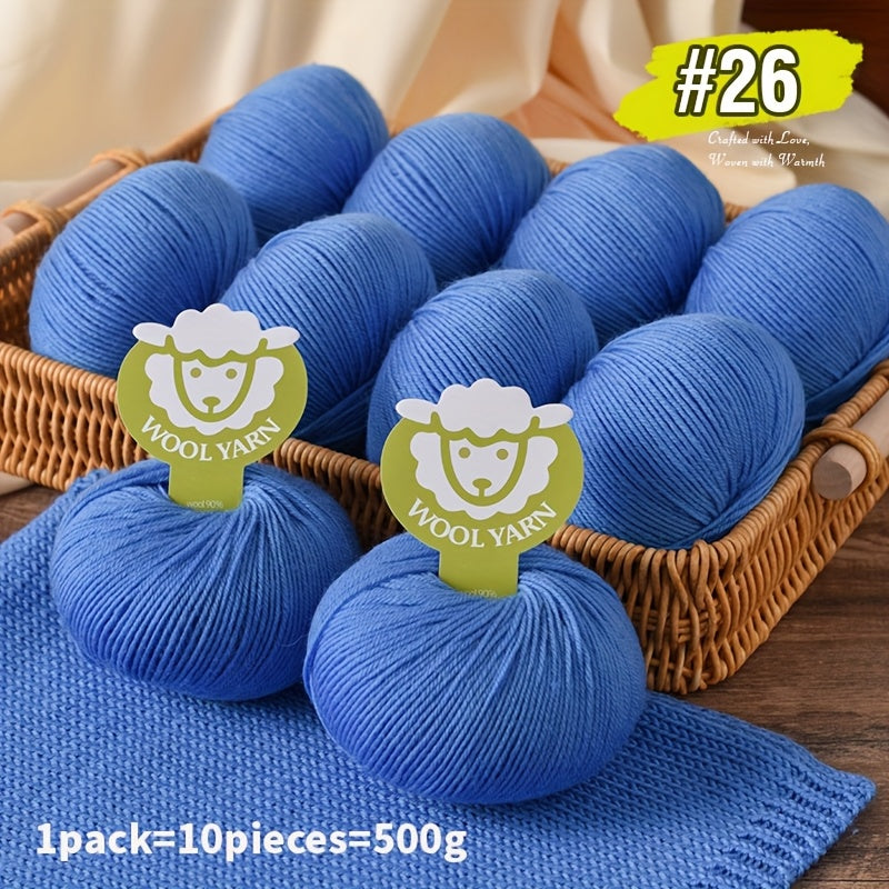 New Sheep Premium Wool Yarn 10 Balls 500g Knitting Kit