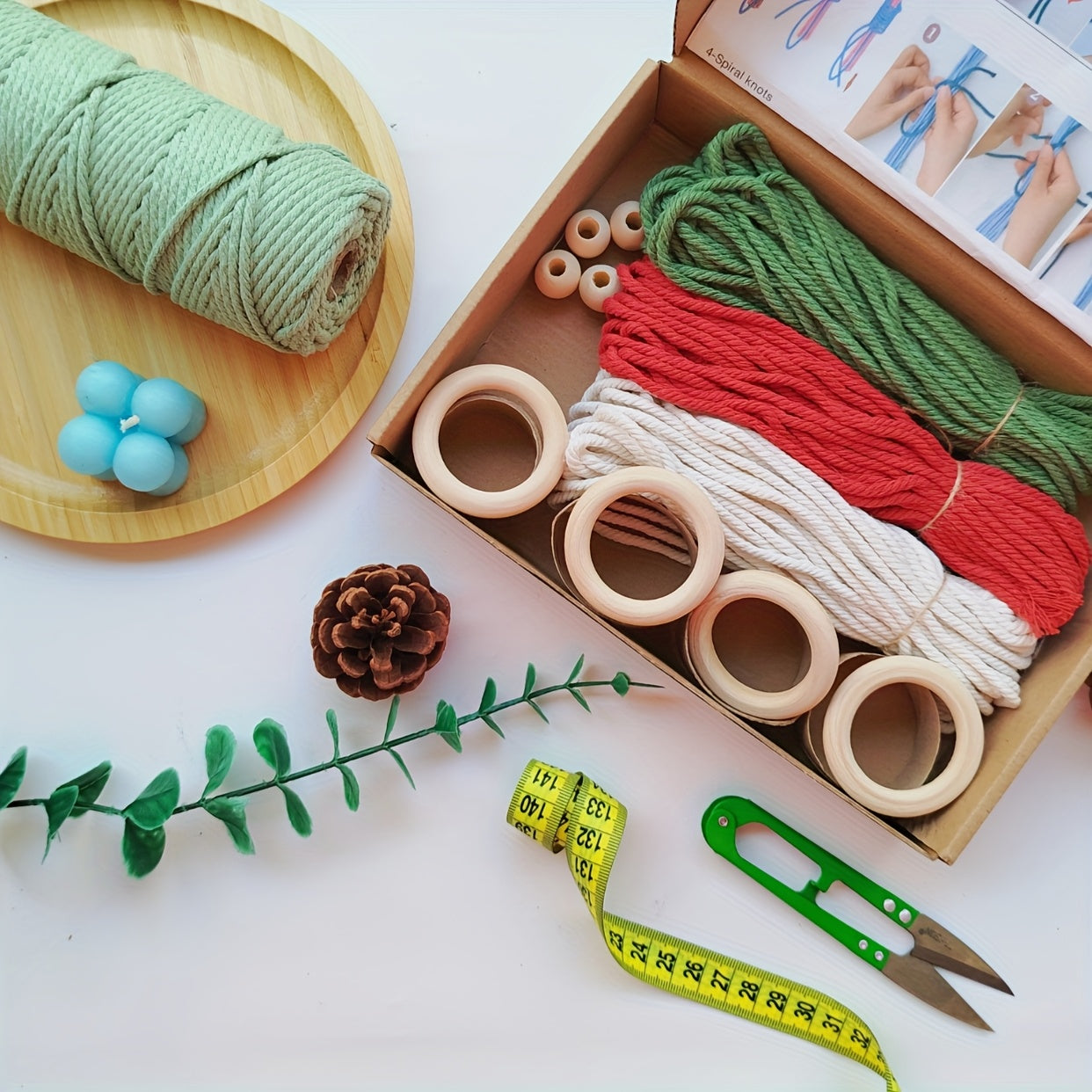 Macrame Gnome Christmas Ornament Kit With Tutorial Video