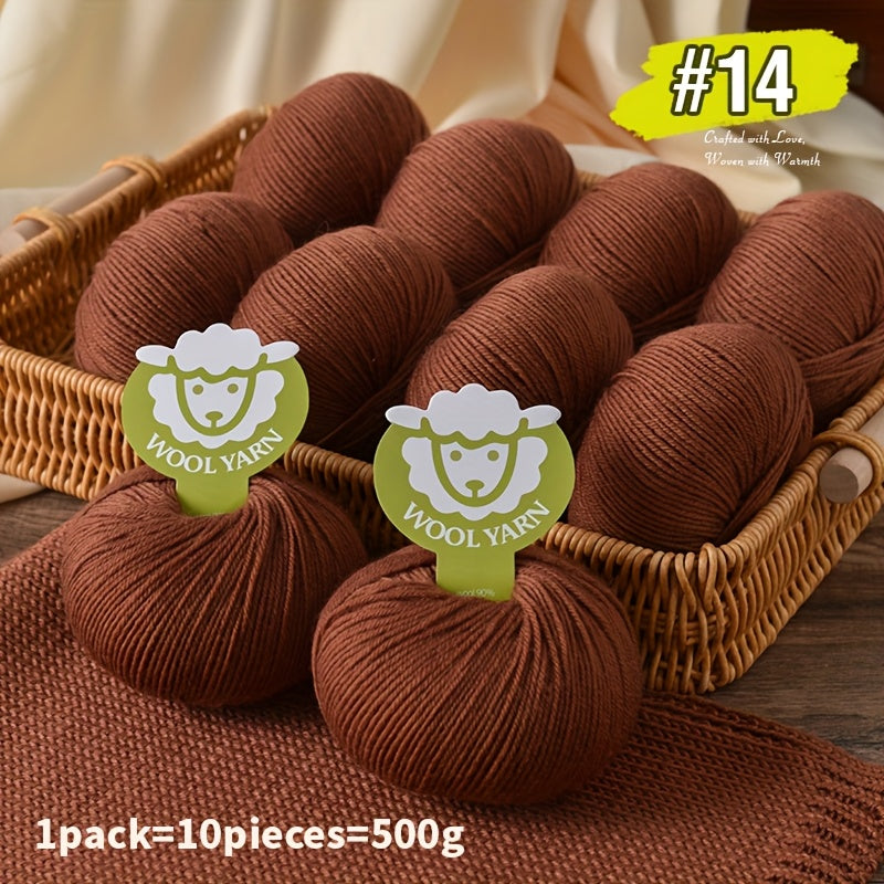 New Sheep Premium Wool Yarn 10 Balls 500g Knitting Kit