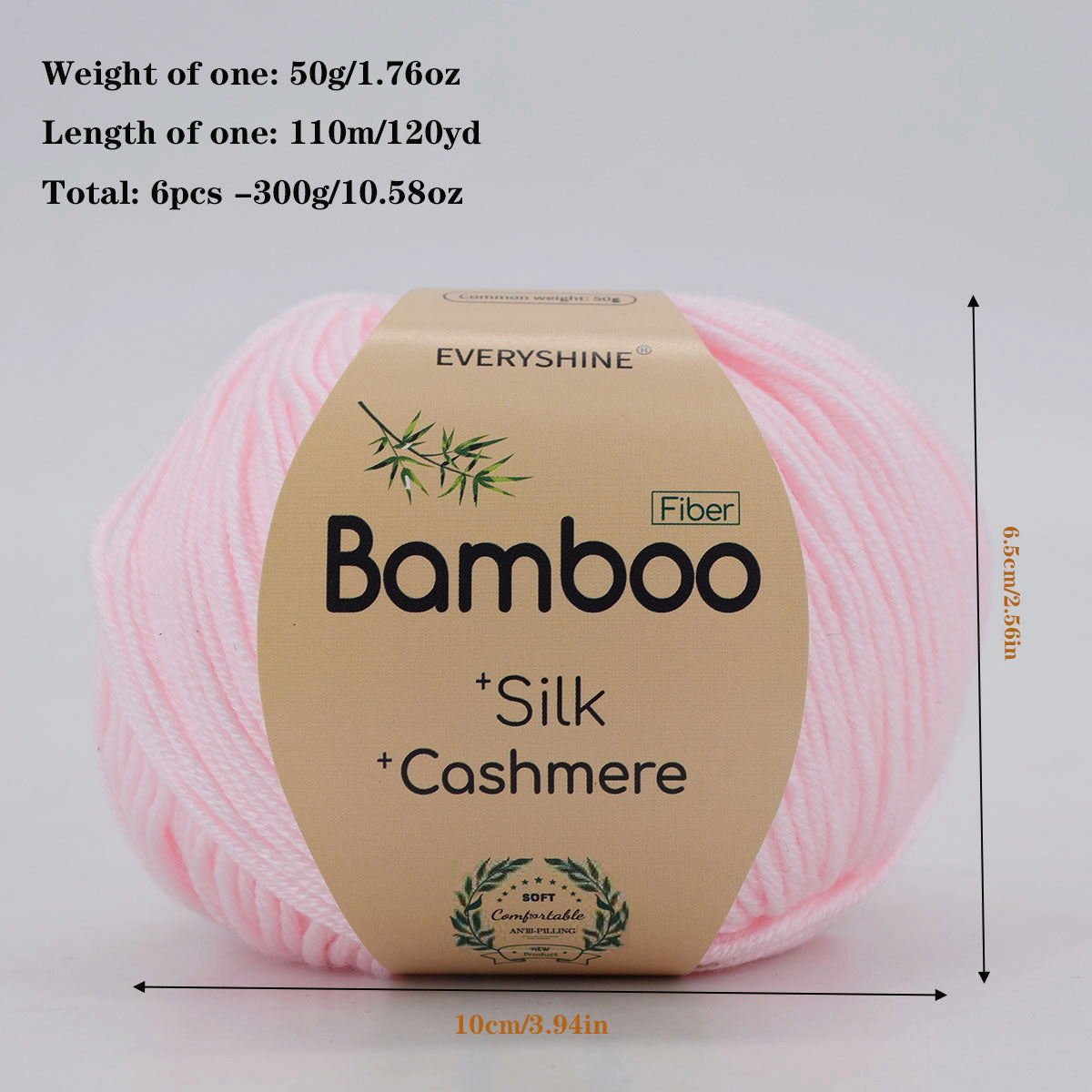 Bamboo Silk Blend Yarn Soft Breathable For Knitting