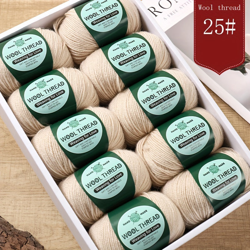 Australian Wool Yarn 10 Balls Pack For Knitting Crocheting