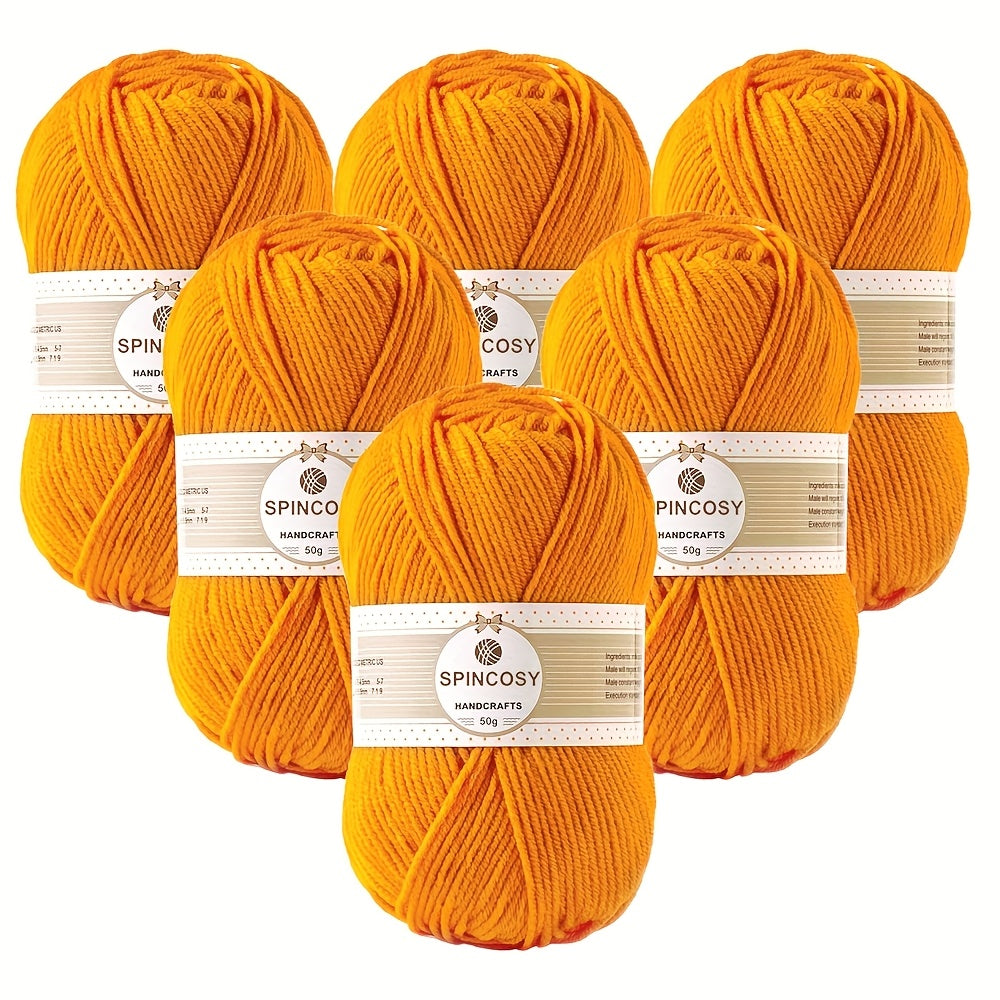 Six Pack 4 Layer Handwoven Crochet Yarn 100 Percent Acrylic