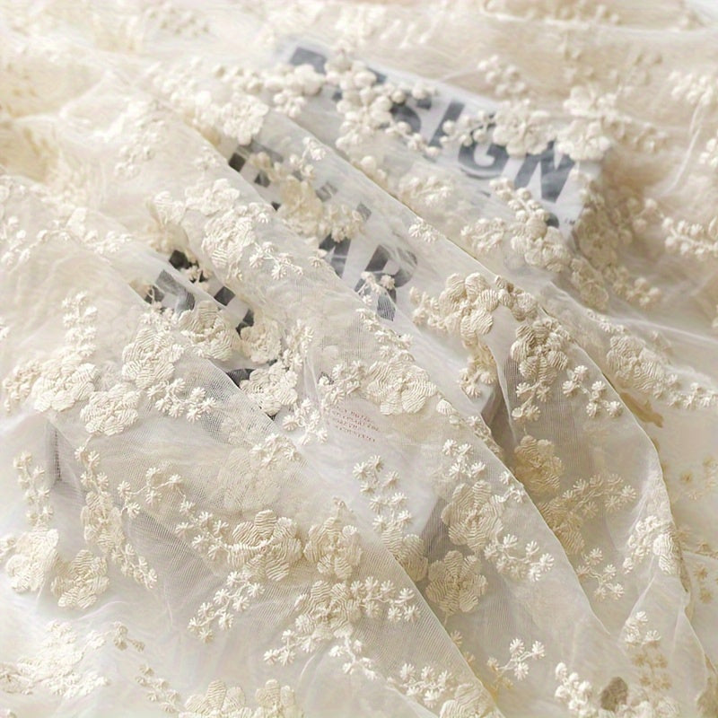 High End Mesh Embroidery Fabric Lace For Wedding Dress DIY