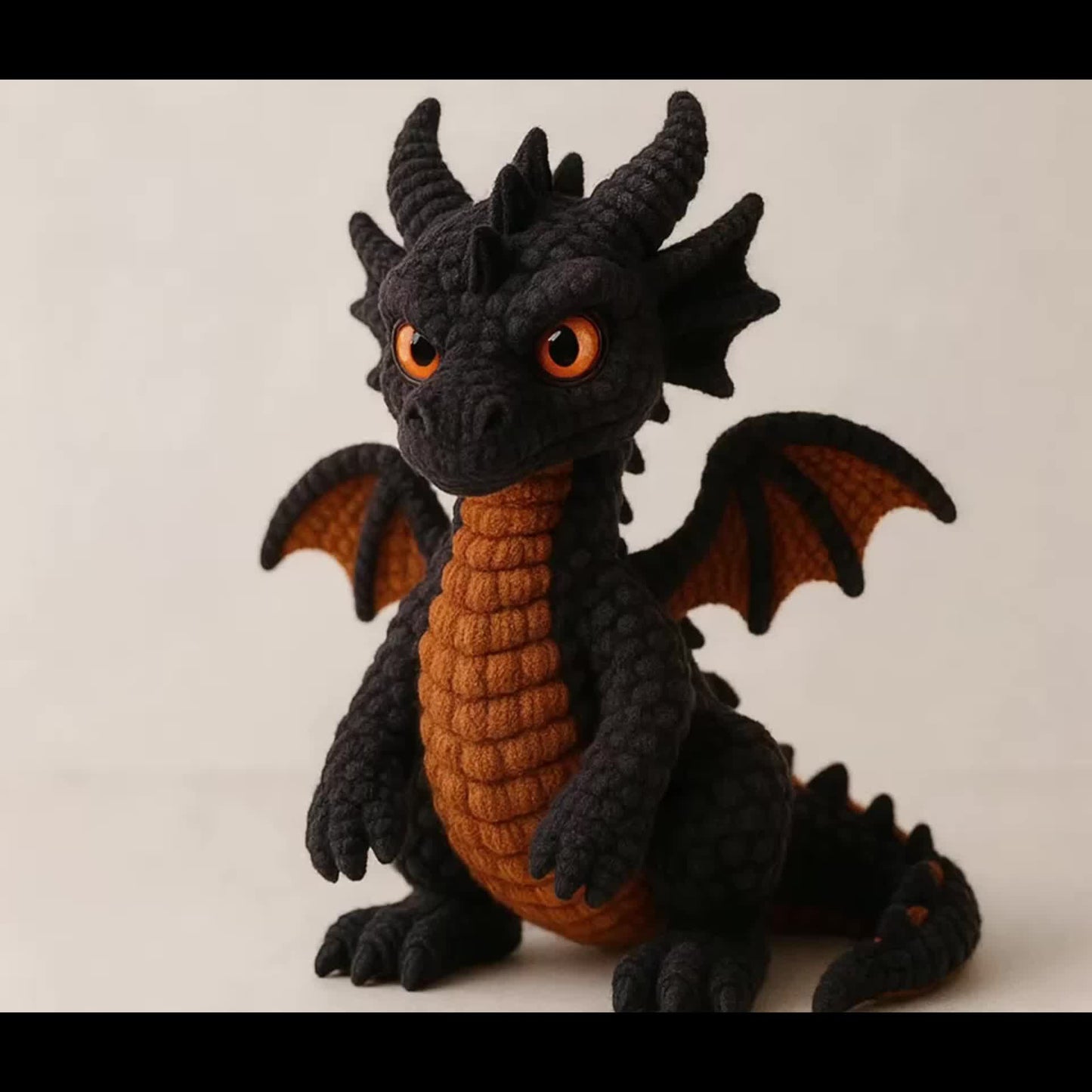 Materia Dragon Amigurumi Crochet Kit With Tools And Pendant