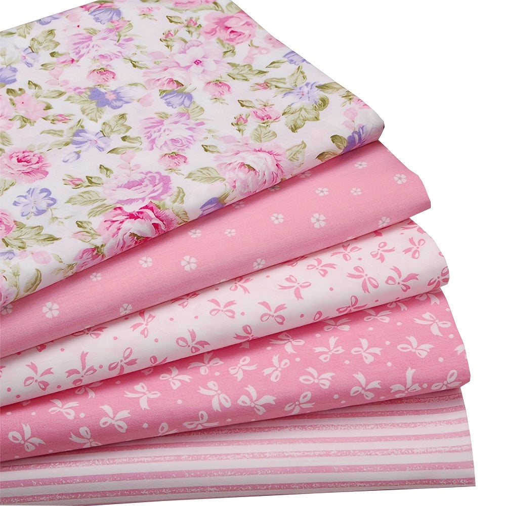 Five Piece Fabric Bundle Precut Quilting Patchwork Material