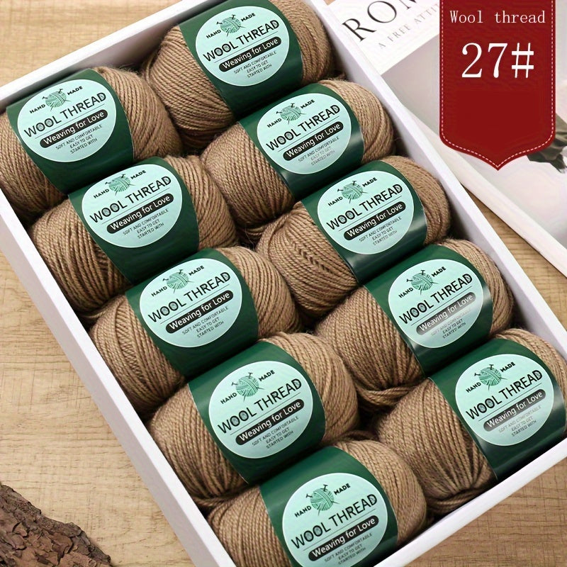 Australian Wool Yarn 10 Balls Pack For Knitting Crocheting