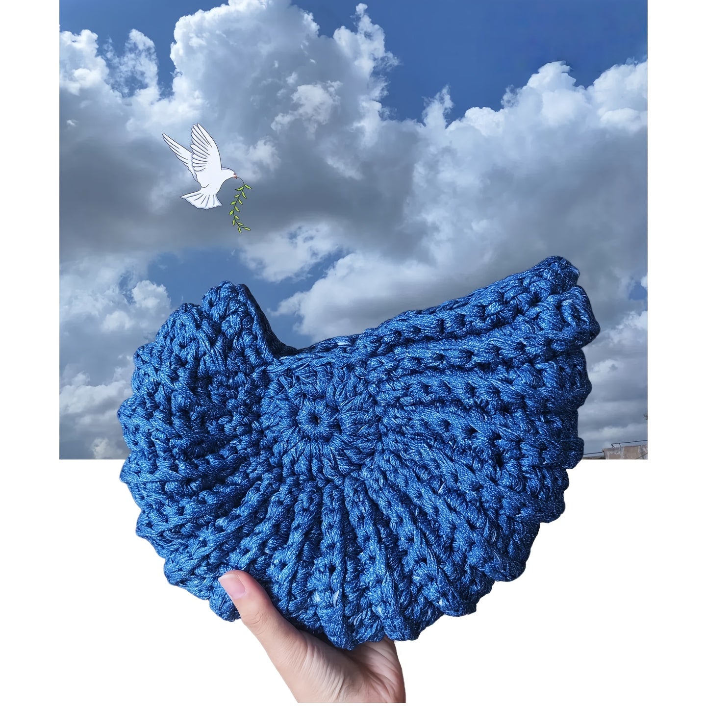 Seashell Crochet Bag Kit With Jute Cord Hook Boho Crossbody