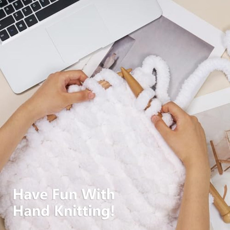 Jumbo Chenille Yarn Bulky Knit For Blankets Hats Sweaters