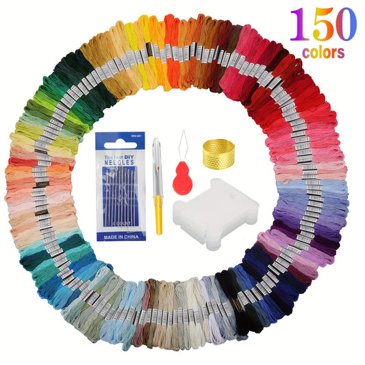 EEEKIT Premium Embroidery Floss Kit 150 Skeins With Needles