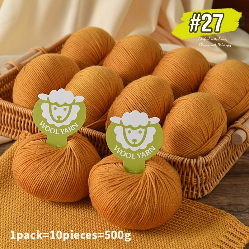 New Sheep Premium Wool Yarn 10 Balls 500g Knitting Kit