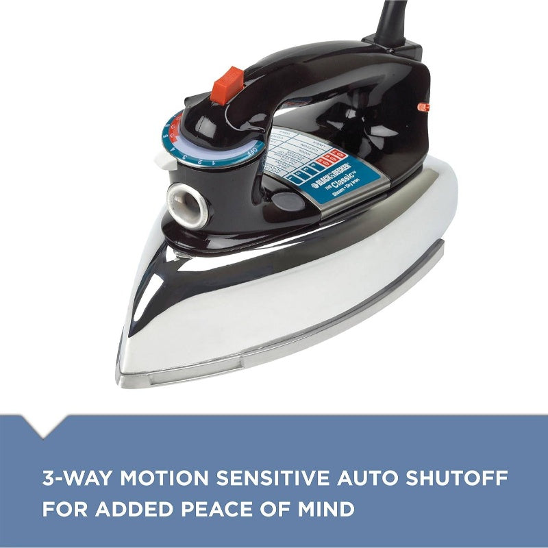 Classic Retro Steam Iron With Auto Shut Off For Delicates