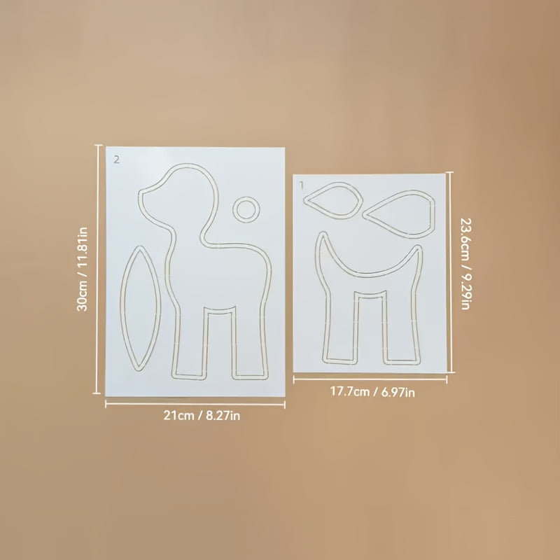 Deer-shaped sewing template with Expressive Eyes & Ears - Highquality Pattern Aid for Quilting, Costume Design, Decorative Embroidery - Crafting Tool for Beginners & Experts - Precise Fabric Drawing Sewing Template, DIY Hobby