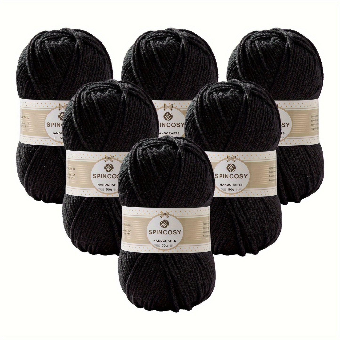 Six Pack 4 Layer Handwoven Crochet Yarn 100 Percent Acrylic