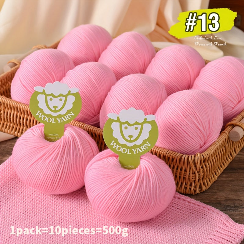New Sheep Premium Wool Yarn 10 Balls 500g Knitting Kit