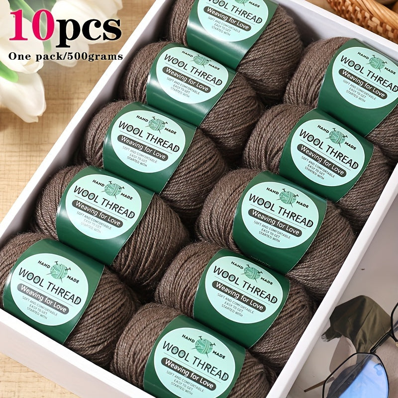 Australian Wool Yarn 10 Balls Pack For Knitting Crocheting