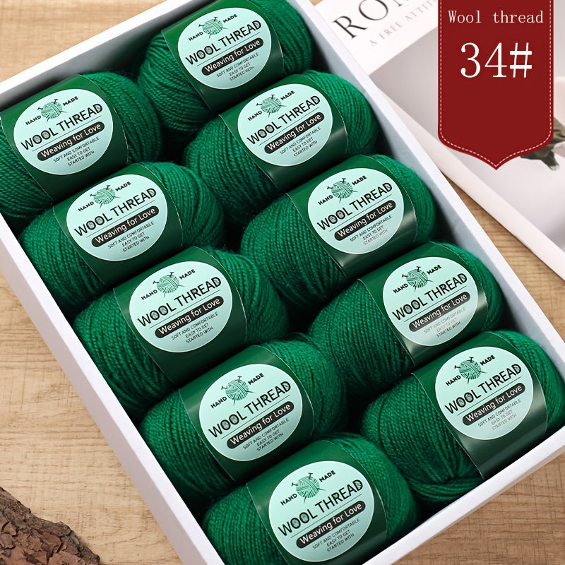 Australian Wool Yarn 10 Balls Pack For Knitting Crocheting