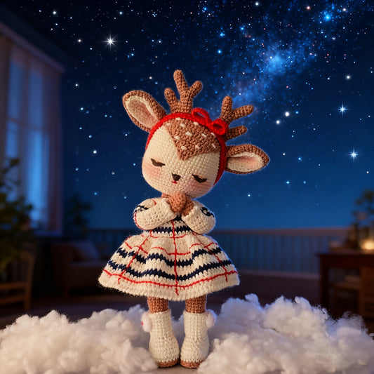 Complete Crochet Kit Deer Starry Night Elf Doll Yarn Guide