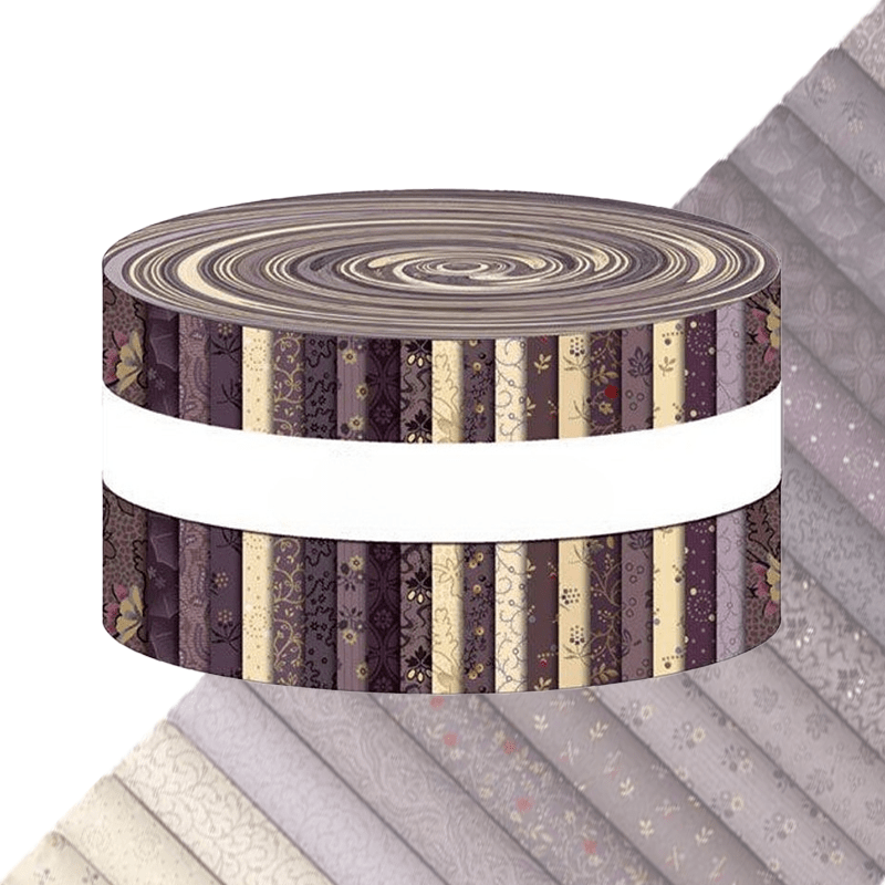 40pcs 6.5*50cm (2.55*19.7in) Premium Textured Purple Pre-Cut Patchwork Fabric, Sewing Material Pack. Suitable for Hand Sewing, Patchwork, Doll Making, Bag Decoration, Home Decor. Hand Wash Only. Sewing Supplies for Sewing Pro