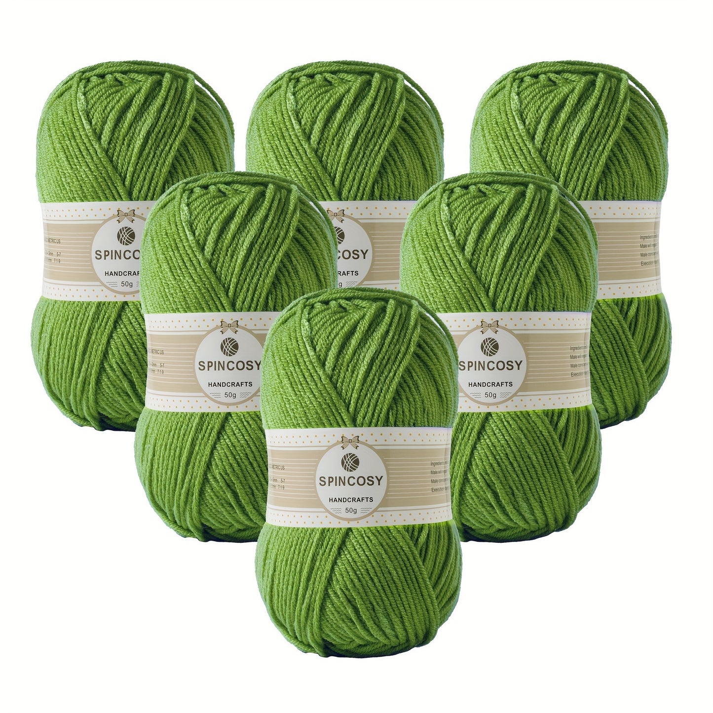 Six Pack 4 Layer Handwoven Crochet Yarn 100 Percent Acrylic