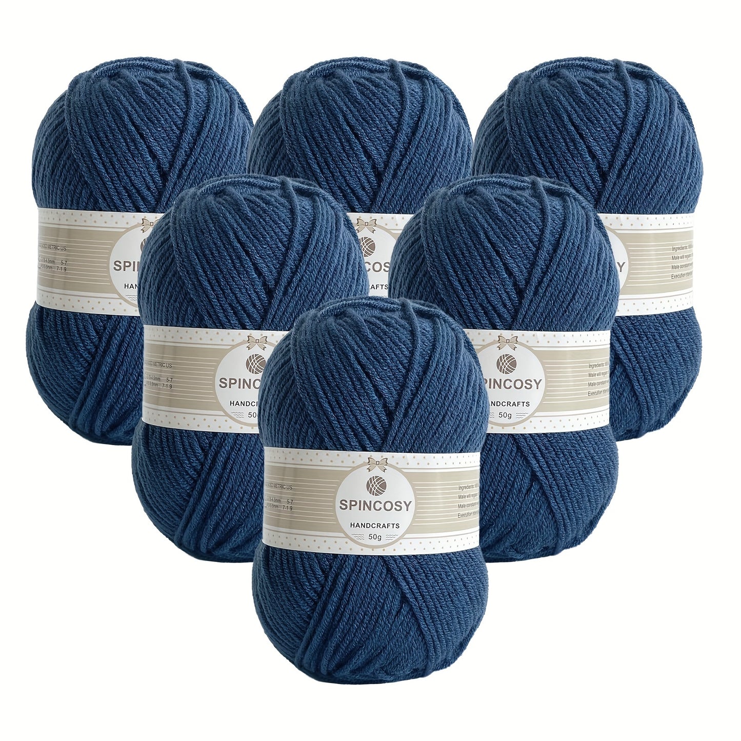 Six Pack 4 Layer Handwoven Crochet Yarn 100 Percent Acrylic