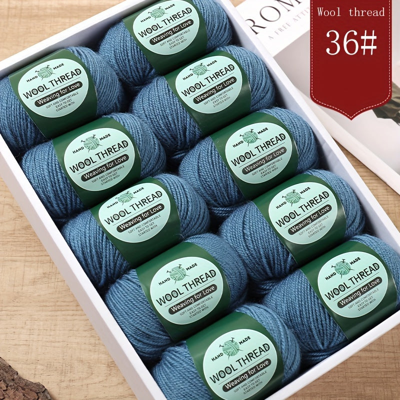 Australian Wool Yarn 10 Balls Pack For Knitting Crocheting